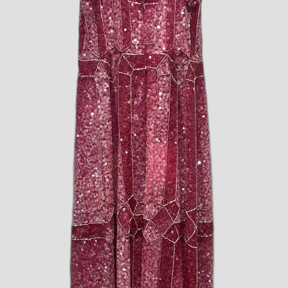 Georges Hobeika RTW Fall/Winter 23 - Light Burgundy/Pink Midi Dress - Picture 2 of 2